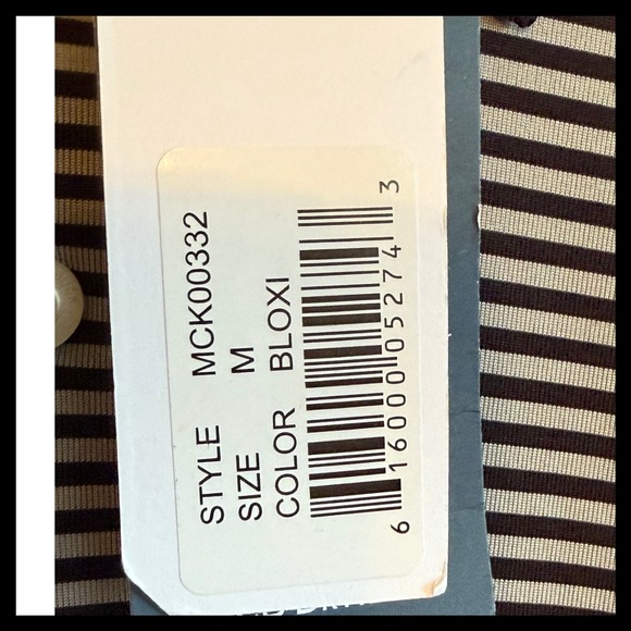 NWT Cutter & Buck CB DryTec Mens M Golf Polo Shirt Striped Moisture Wicking - Picture 7 of 7